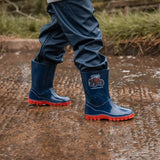 Xpert Swampmaster Junior Tractor Wellingtons Navy/Red