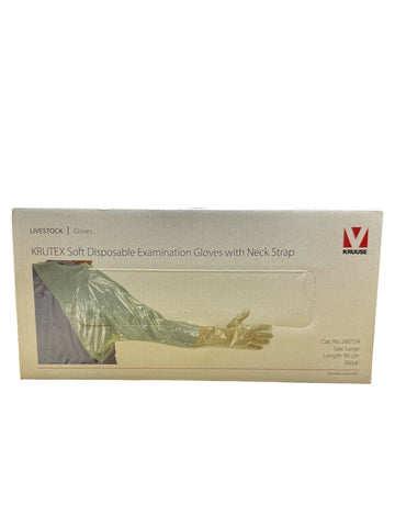 Kruuse Krutex Shoulder Length Soft Green Disposable Examination Gloves (Box Of 50)