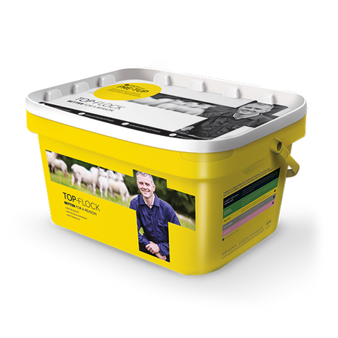TOPFLOCK SHEEP BUCKET PRETUP (15KG - YELLOW)