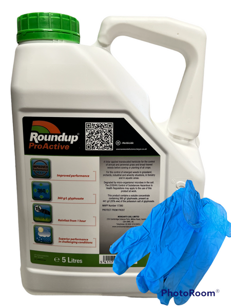 roundup herbicide half life 1 X 5L ROUNDUP PROACTIVE 360 STRONG PROFESSIONAL GLYPHOSATE WEEDKILLER