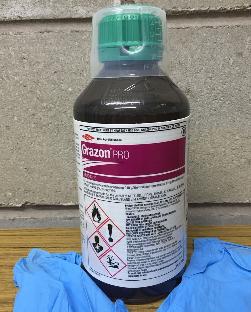 Grazon Pro Weed Killer Docks Nettles Thistles Brambles Safe to Grass Paddock 1lt