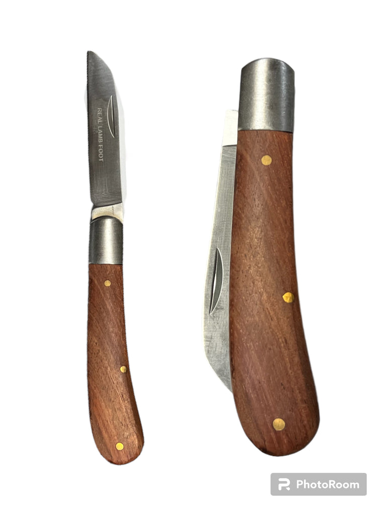 Knife Real Lambs Foot Knife Timber Handle Pocket