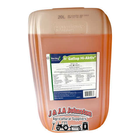 Gallup Hi-Aktiv 20L Strongest Concentrate Total Weed Killer 490g/L Glyphosate