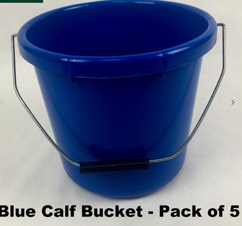 5 x STADIUM - CALF FEEDING BUCKET BLUE - 5 LITRE PACK OF 5