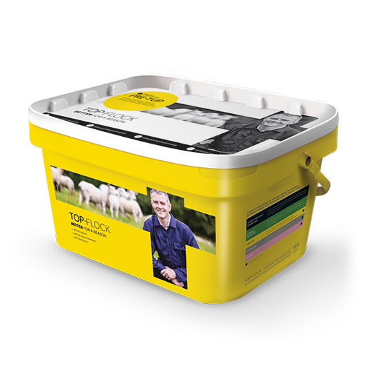 TOPFLOCK SHEEP BUCKET PRETUP (15KG - YELLOW)