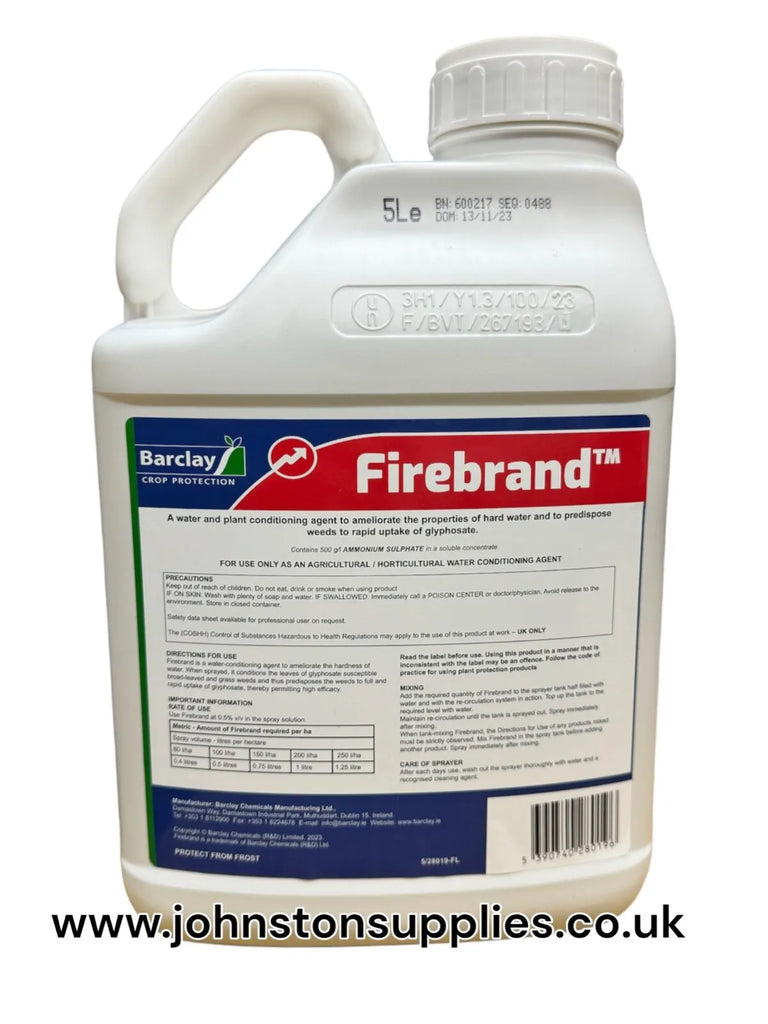 5L FIREBRAND ANMONIUM SULPHATE RAPID UPTAKE GLYPHOSATE KILLS WEEDS FASTER